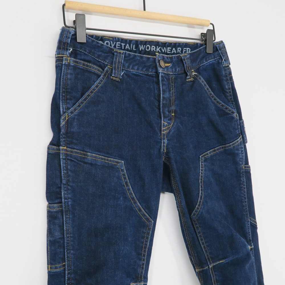 Dovetail Utility Jeans Womens 4/30 Blue FR Flame Resistant Utility Double Knee - Picture 2 of 13